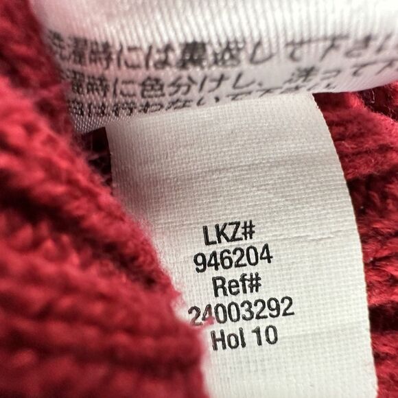Eddie Bauer Cardigan Sweater Womens XL Red Cotton Blend Ribbed Zip Mock Neck* - Picture 14 of 15